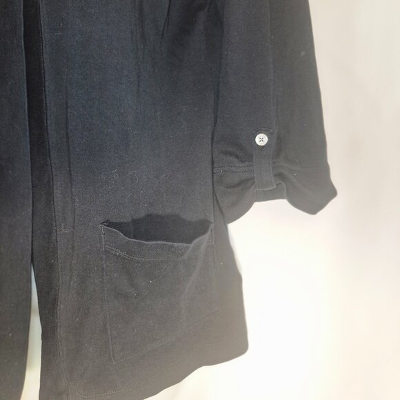 CROFT & BARROW cardigan sweater, open front, Black in size Medium - Picture 8 of 12